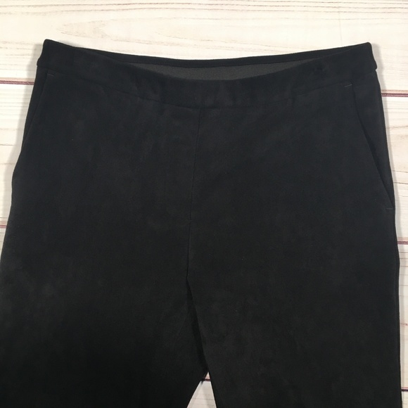 KARL LAGERFELD Black Fabric Suede Pants Size 4 - Picture 7 of 8
